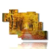 painting with photos of the autumn forest - version: 7 pannelli 150x102cm