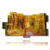 painting with photos of the autumn forest - version: 11 pannelli 198x112cm