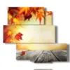 tableau d automne et d estampes de feuilles - version: 5 pannelli 104x92cm