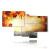 painting of autumn prints and leaves - version: 7 pannelli 171x102cm