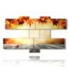 painting of autumn prints and leaves - version: 7 pannelli 176x102cm