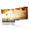 painting of autumn prints and leaves - version: 9 pannelli 184x108cm