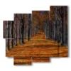 painting with autumn drawings print - version: 5 pannelli 106x98cm