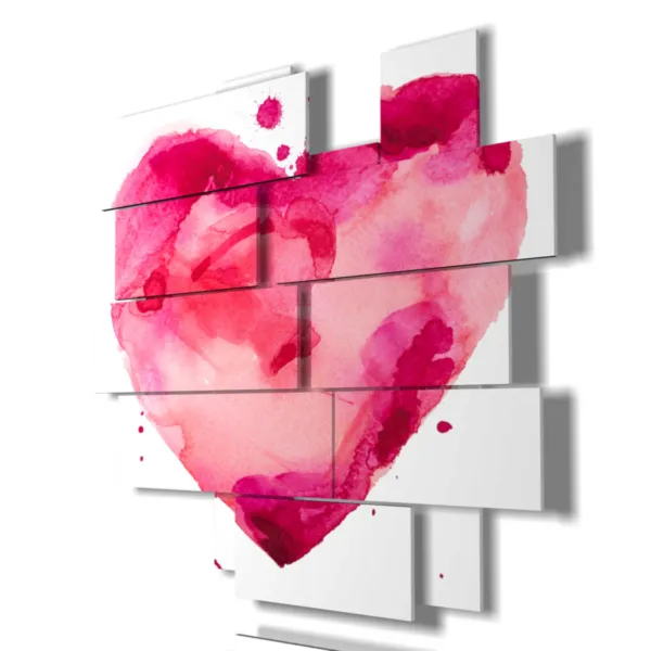 stampa cuore dipinto