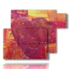 painting with painted heart in various shapes - version: 6 pannelli 122x96cm