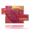 quadro con dipinto cuore in varie forme - version: 5 pannelli 128x85cm
