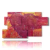 tableau avec coeur peint de diverses formes - version: 7 pannelli 157x90cm
