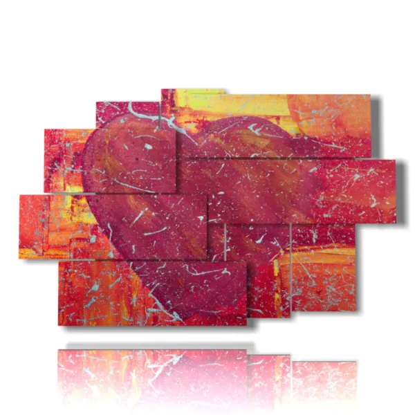 corazón pintado