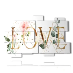 quadri con scritta love