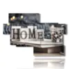 quadri con scritta home e luci - version: 10 pannelli 176x119cm