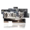 quadri con scritta home e luci - version: 9 pannelli 182x107cm