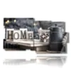 quadri con scritta home e luci - version: 10 pannelli 183x100cm
