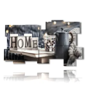 quadri con scritta home