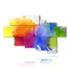 modern blue green yellow and red paintings - version: 7 pannelli 173x106cm