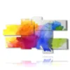 tableaux modernes bleus verts jaunes et rouges - version: 7 pannelli 177x102cm