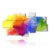 tableaux modernes bleus verts jaunes et rouges - version: 8 pannelli 184x100cm