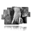 paintings of elephants artistic photos - version: 9 pannelli 171x108cm