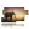 quadro con foto elefante e bambino - version: 7 pannelli 157x90cm