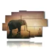 marco de fotos con elefante y bebe - version: 9 pannelli 171x108cm
