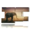 painting with elephant and child photos - version: 9 pannelli 177x101cm