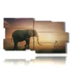 marco de fotos con elefante y bebe - version: 10 pannelli 183x100cm