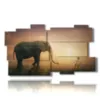 marco de fotos con elefante y bebe - version: 11 pannelli 184x104cm