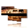tableau avec photos de la famille des elephants - version: 7 pannelli 171x102cm