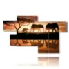tableau avec photos de la famille des elephants - version: 7 pannelli 175x105cm