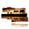 tableau avec photos de la famille des elephants - version: 9 pannelli 180x103cm