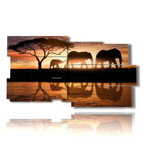 photo of a family of elephants