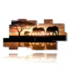 tableau avec photos de la famille des elephants - version: 11 pannelli 214x107cm