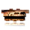 painting with photos of elephants family - version: 12 pannelli 232x107cm