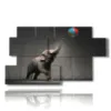 bild mit foto elefant und ball - version: 7 pannelli 157x90cm