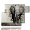 imagen de corazon con elefante para ninos - version: 6 pannelli 122x96cm