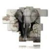 quadro con immagine elefante per bambini - version: 14 pannelli 189x153cm