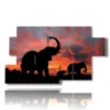 quadro con immagini elefante di profilo - version: 7 pannelli 157x90cm
