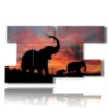 quadro con immagini elefante di profilo - version: 9 pannelli 177x101cm