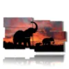 caja con imagenes de perfil de elefante - version: 10 pannelli 183x100cm