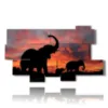 caja con imagenes de perfil de elefante - version: 10 pannelli 190x110cm