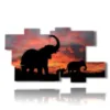 painting with elephant profile images - version: 10 pannelli 191x106cm