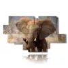 tableau avec des images d elephants tristes - version: 12 pannelli 206x119cm
