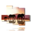 quadro con immagine elefante disegno - version: 6 pannelli 135x96cm