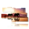 painting with elephant image drawing - version: 9 pannelli 180x103cm