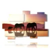 painting with elephant image drawing - version: 11 pannelli 182x115cm