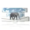 caja con imagenes de elefante equilibrista - version: 8 pannelli 186x97cm