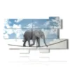 tableau avec des images d elephants equilibristes - version: 10 pannelli 190x110cm
