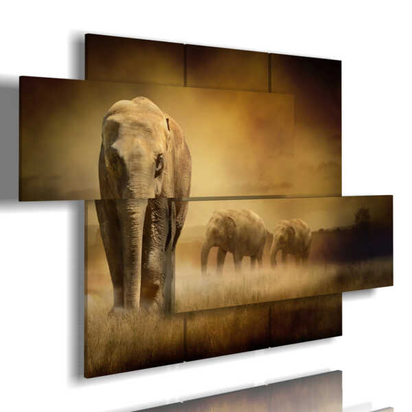 tableau avec image d'éléphant d'Afrique