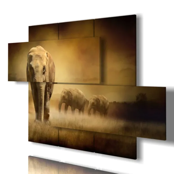 Impresión con elefante africano