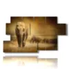 tableau avec image d elephant d afrique - version: 7 pannelli 157x90cm