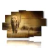 painting with african elephant image - version: 9 pannelli 171x108cm